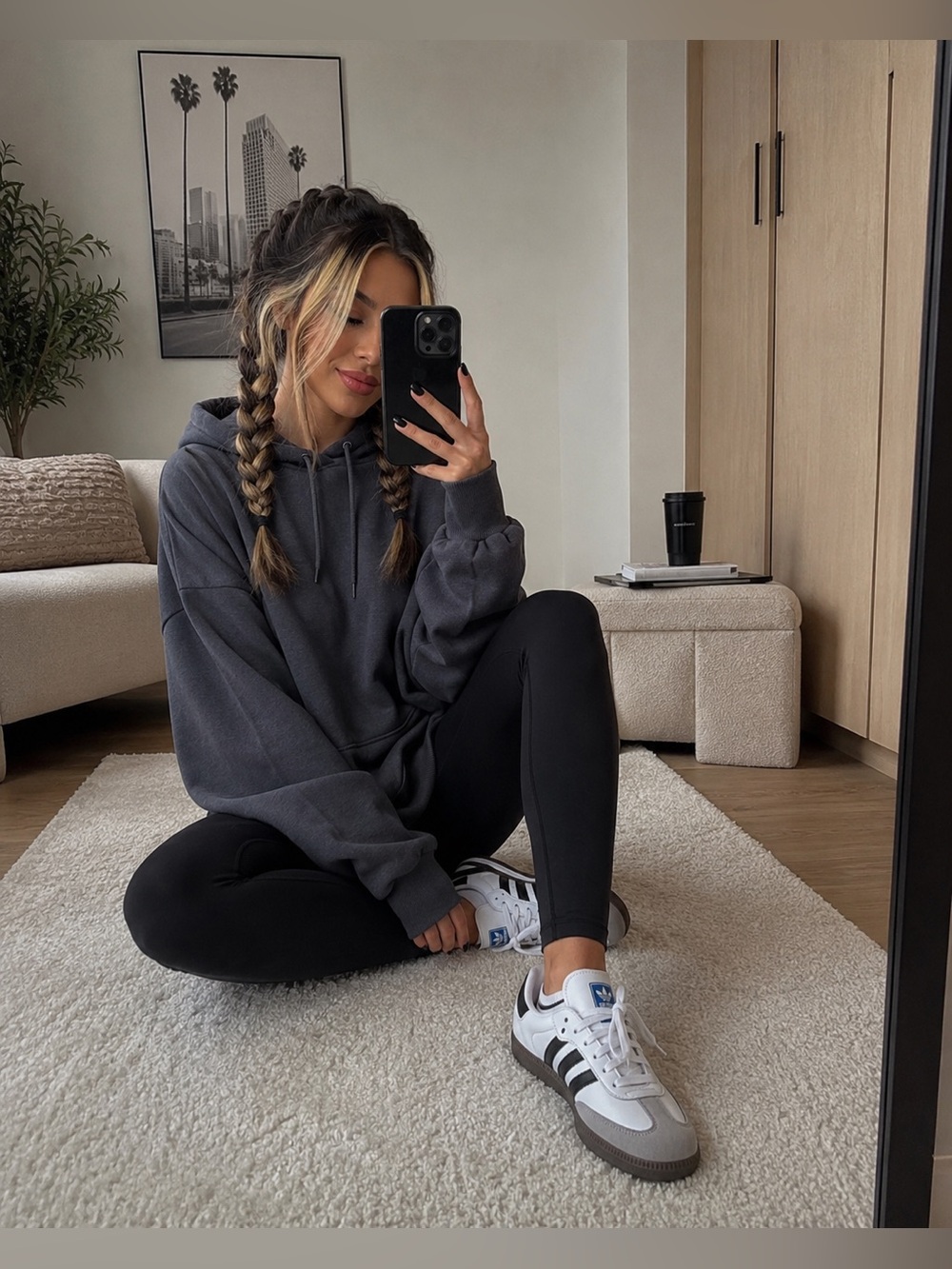 H&M OVERSIZED HOODIE- Gray